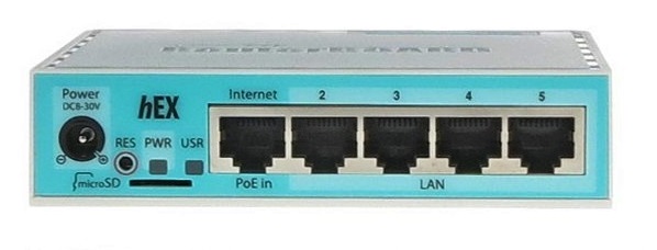 Mikrotik hEX RB750Gr3, 5 портов 10/100/1000, процессор 880MHz, 256RAM, 16Flash, поддержка карт памят