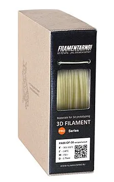 Пластик Filamentarno PA66-GF30-NAT-175-750, PA66+GF30, 1.75мм, 750г