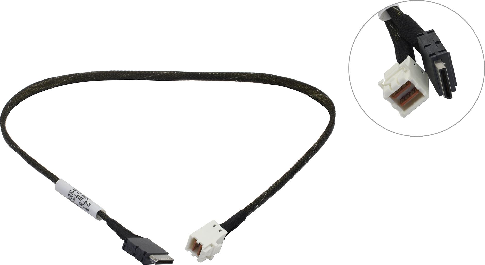 Кабель Supermicro CBL-SAST-0929-01 1м с разъёмами MiniSAS HD SFF-8643 на Occulink 4i SFF-8611