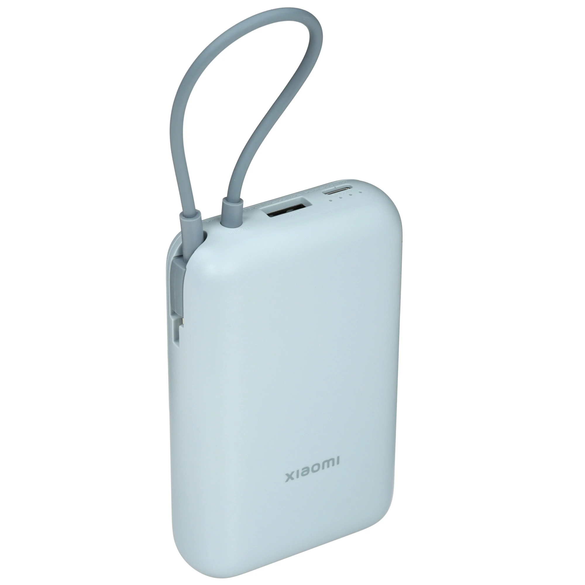 Мобильный аккумулятор Xiaomi Power Bank 10000mAh (встроенный кабель) Ледяной синий GL P15ZM (BHR9073GL)