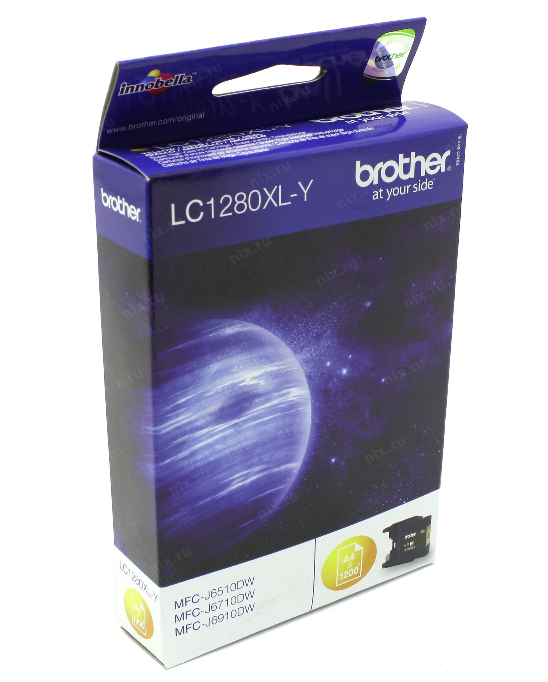 Картридж Brother LC1280XL-Y Yellow для  MFC-J5910DW/J6510/J6710DW/J6910DW (повышенной ёмкости)