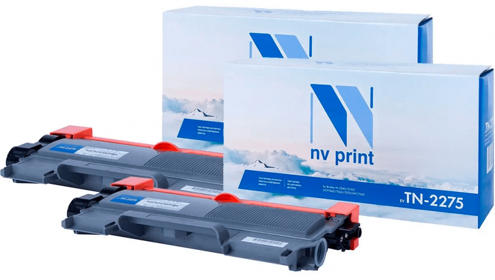 Картридж NVPrint совместимый Brother TN-2275T для HL-2240R/2240DR/2250DNR/DCP-7060DR/7065DNR/7070DWR/MFC-7360NR/7860DWR/FAX-2845R/FAX-2940R (2600k)
