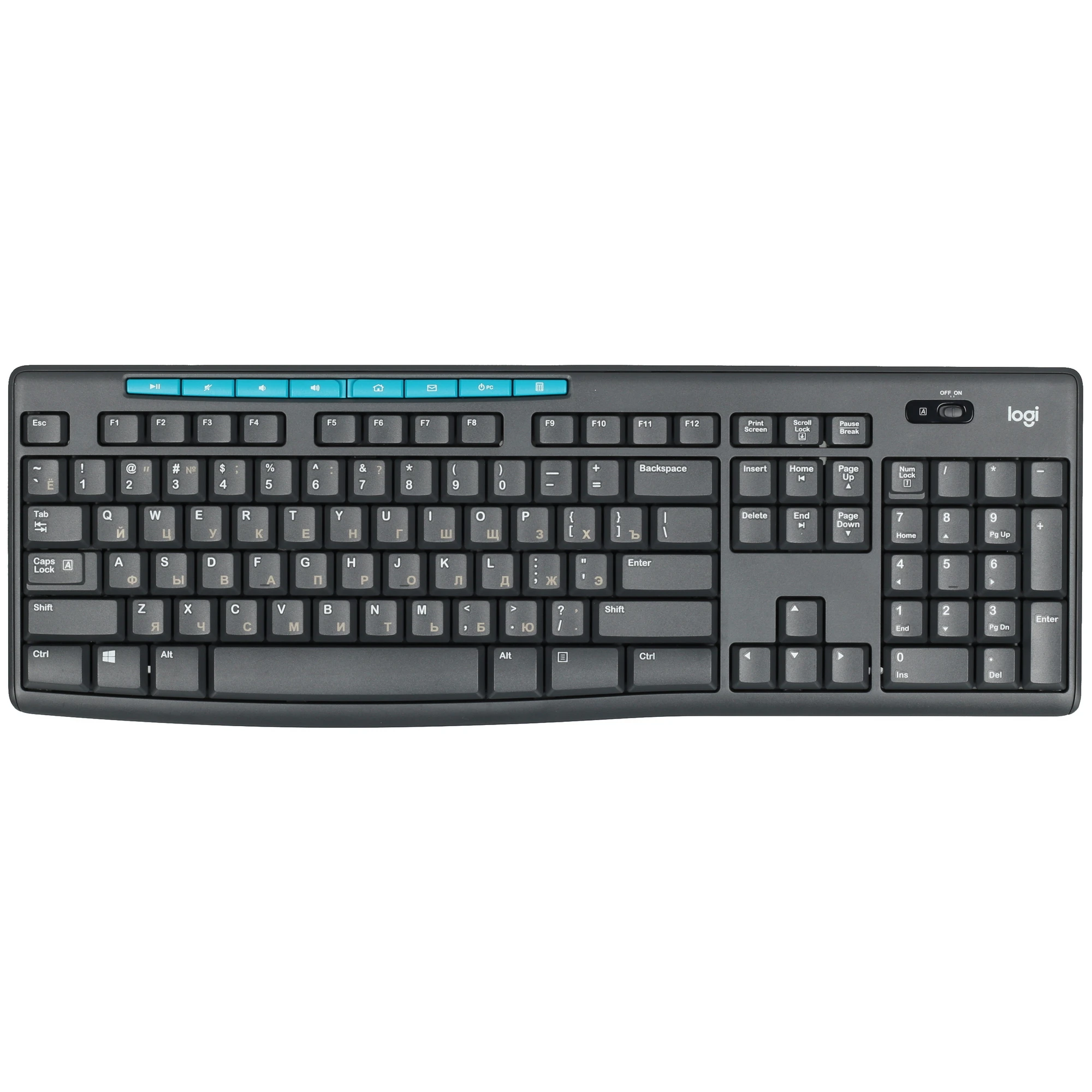 Комплект (клавиатура и мышь) Logitech MK275, беспроводной, радиоканал, черный (920-008535)