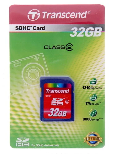 Transcend <TS32GSDHC2> SDHC  Memory  Card  32Gb Class2