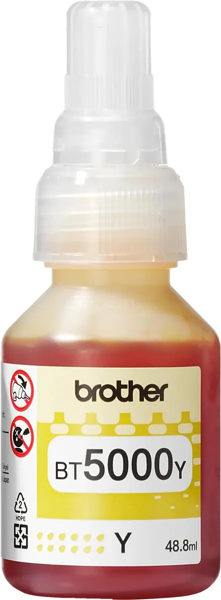 Чернила водорастворимые Brother BT5000Y желтый (48 мл., 5000 стр.) для Brother DCP-T300/T500W/T700W