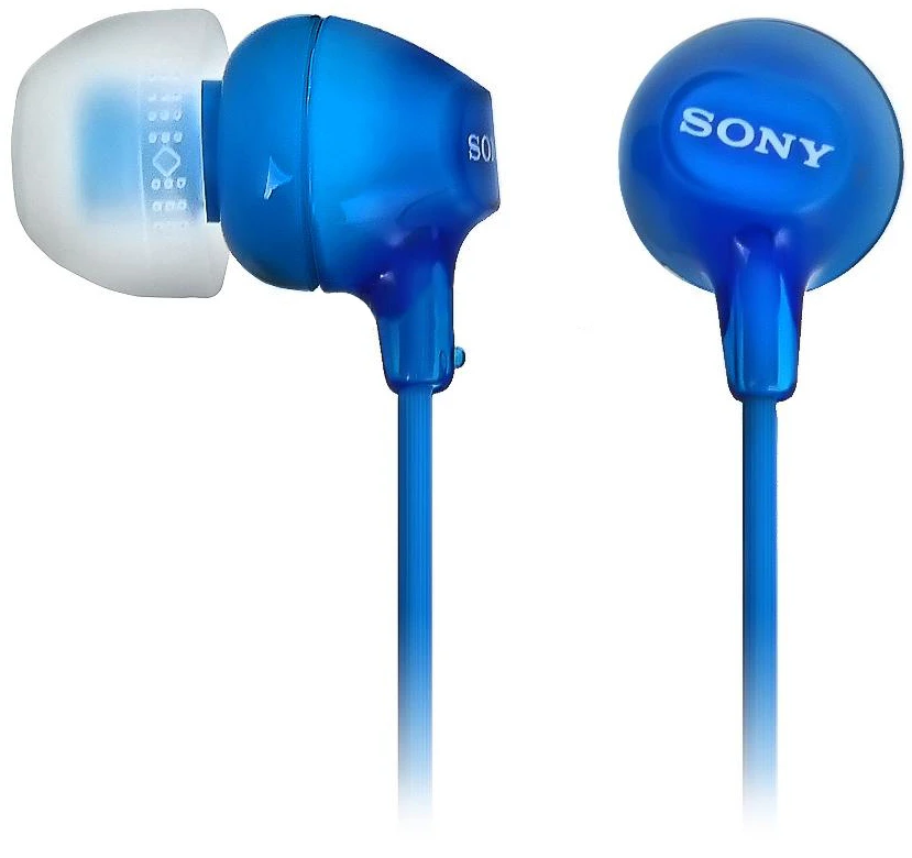 Sony MDR-EX15AP синий 2.0, внутриканальные, 8 Гц - 22000 Гц, 16Ω, проводной, кабель - 1.2 м