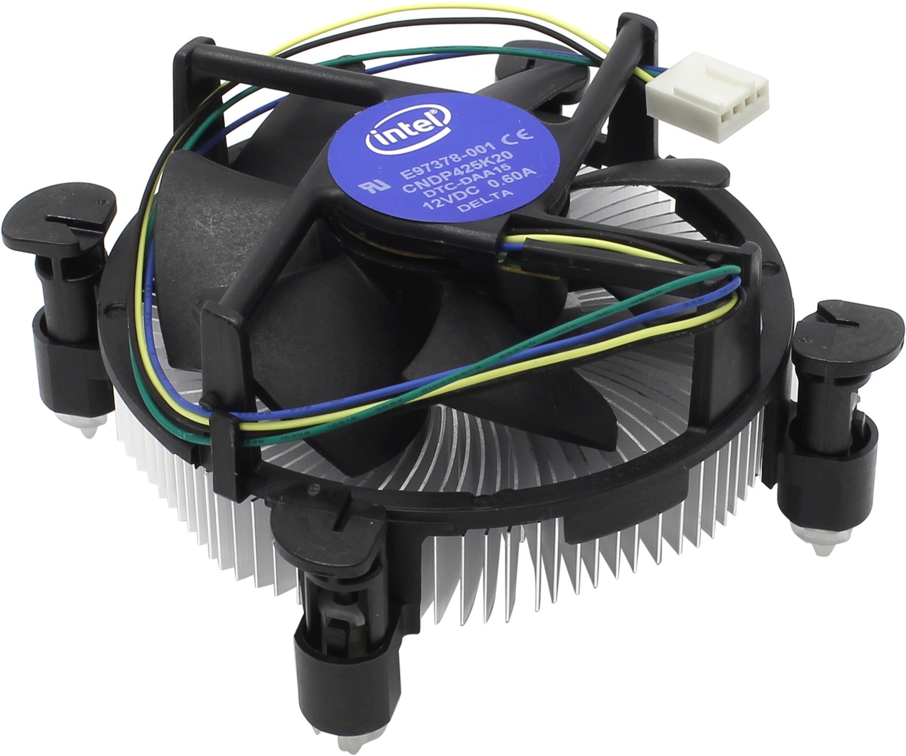 Intel Cooler for Socket LGA1156,LGA1155, LGA1150 4pin 18-38dB Al+Cu 80W OEM (Е97378-001/E41759-002)