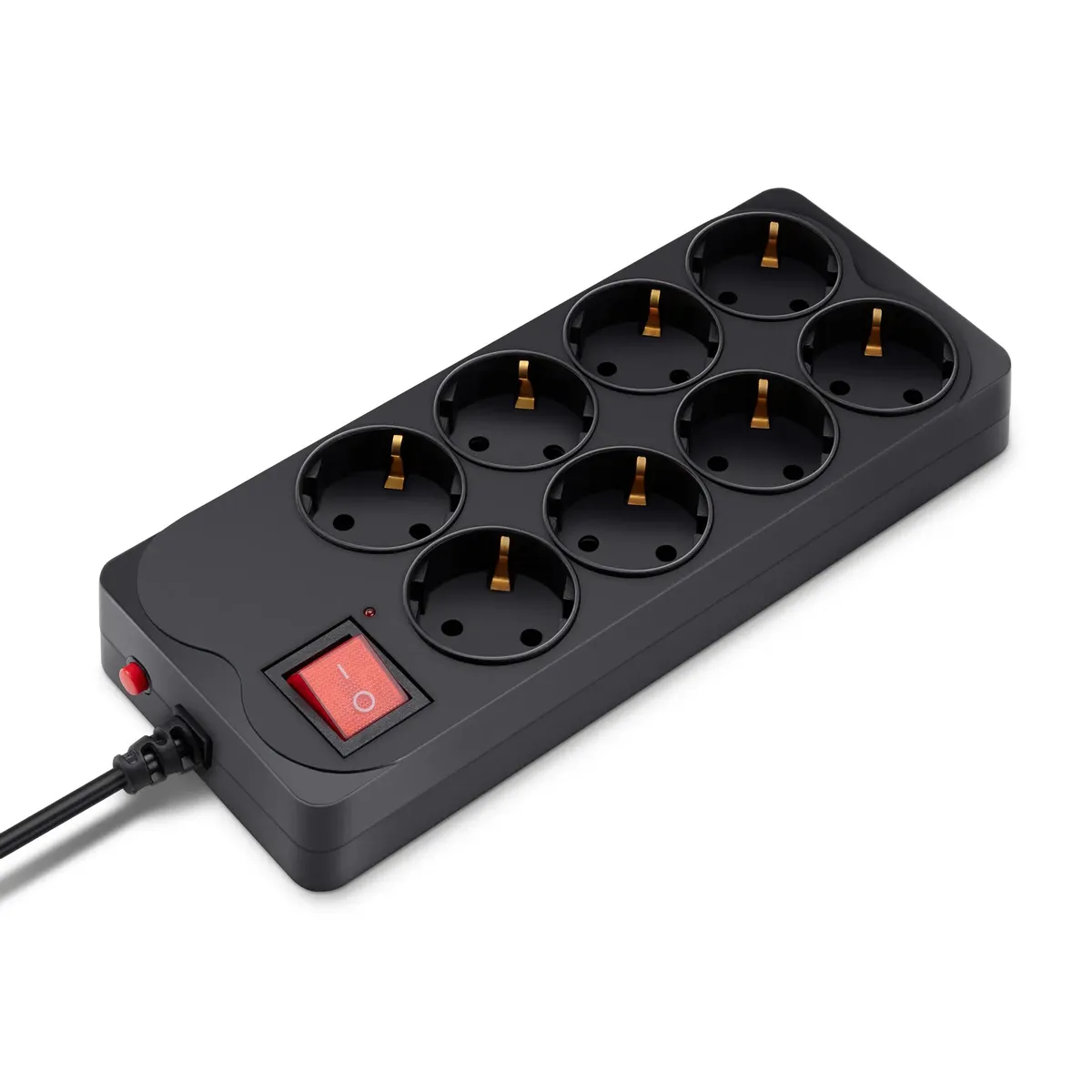1,8м Buro 800SH-1.8-B (8 розеток) черный (коробка)
