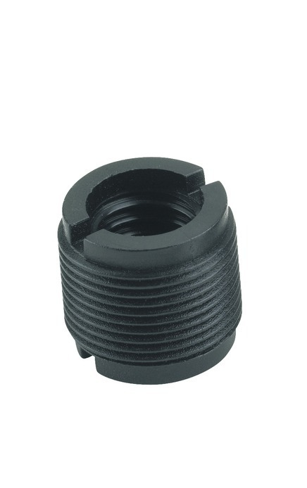адаптер с резьбой 1-1,5 см (3/8 на 5/8), чёрный, пластик K&M 85040-000-55
