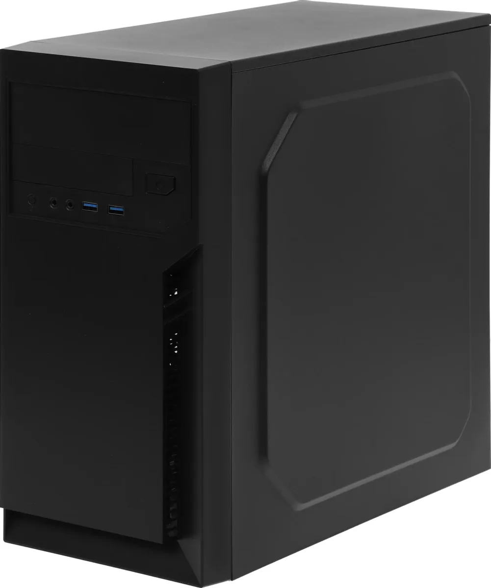MiniTower Case Foxline FL-702 <FL-702-FZ450-U32>, mATX, 1x5.25EXT, 1x3.5EXT, 2x3.5INT, 2xUSB3.0, HDA, w/o FAN, w/450W ATX PSU, w/1.2m EU pwr cord