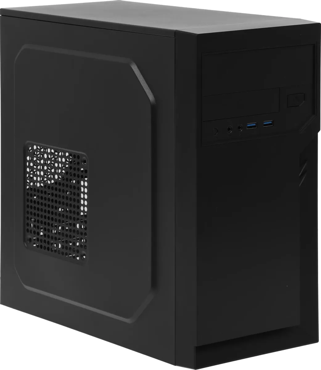 MiniTower Case Foxline FL-702 <FL-702-FZ450-U32>, mATX, 1x5.25EXT, 1x3.5EXT, 2x3.5INT, 2xUSB3.0, HDA, w/o FAN, w/450W ATX PSU, w/1.2m EU pwr cord