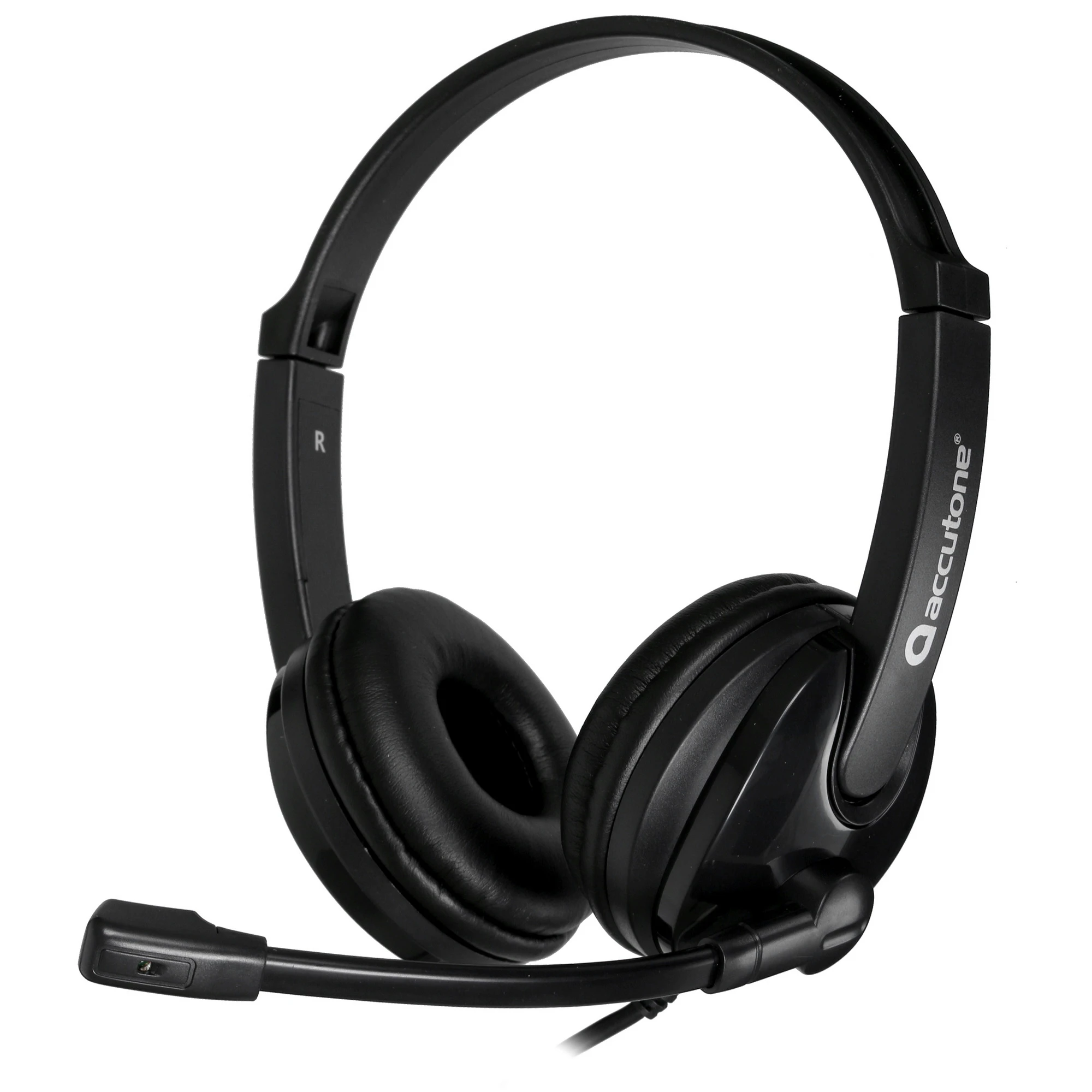 Наушники с микрофоном Accutone UB101 <ZE-UB101> (USB, шнур 2м,  с регулятором громкости)