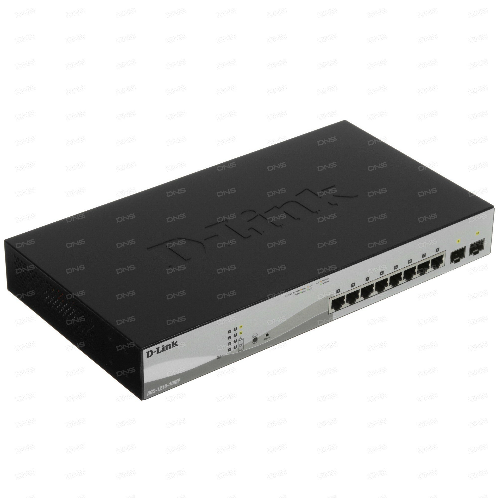 D-Link DGS-1210-10MP /FL1A/FL2A (8UTP 1000Mbps PoE + 2SFP)