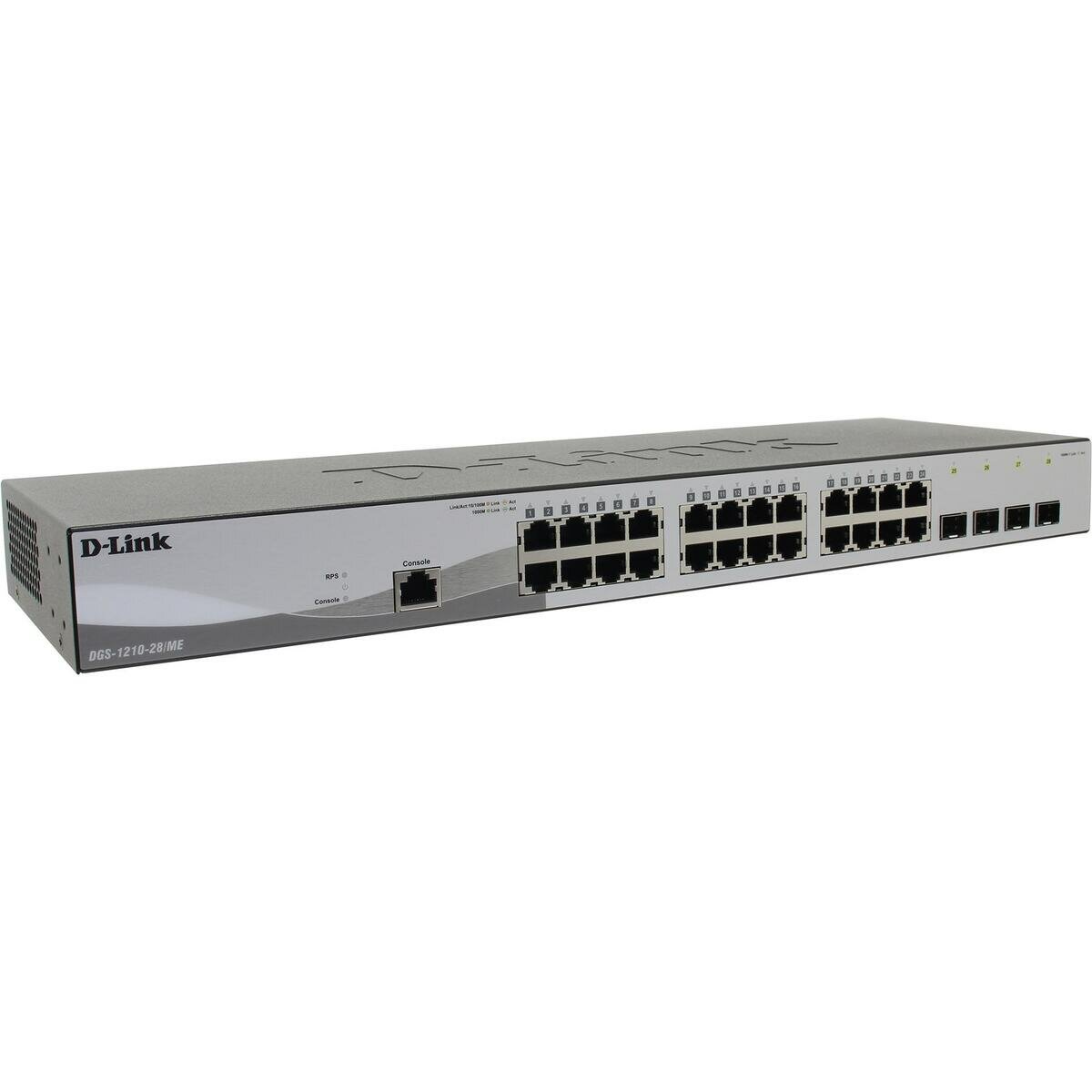 Коммутатор D-Link DGS-1210-28/ME/A2B, управляемый L2, 24×1GbE, 4×SFP