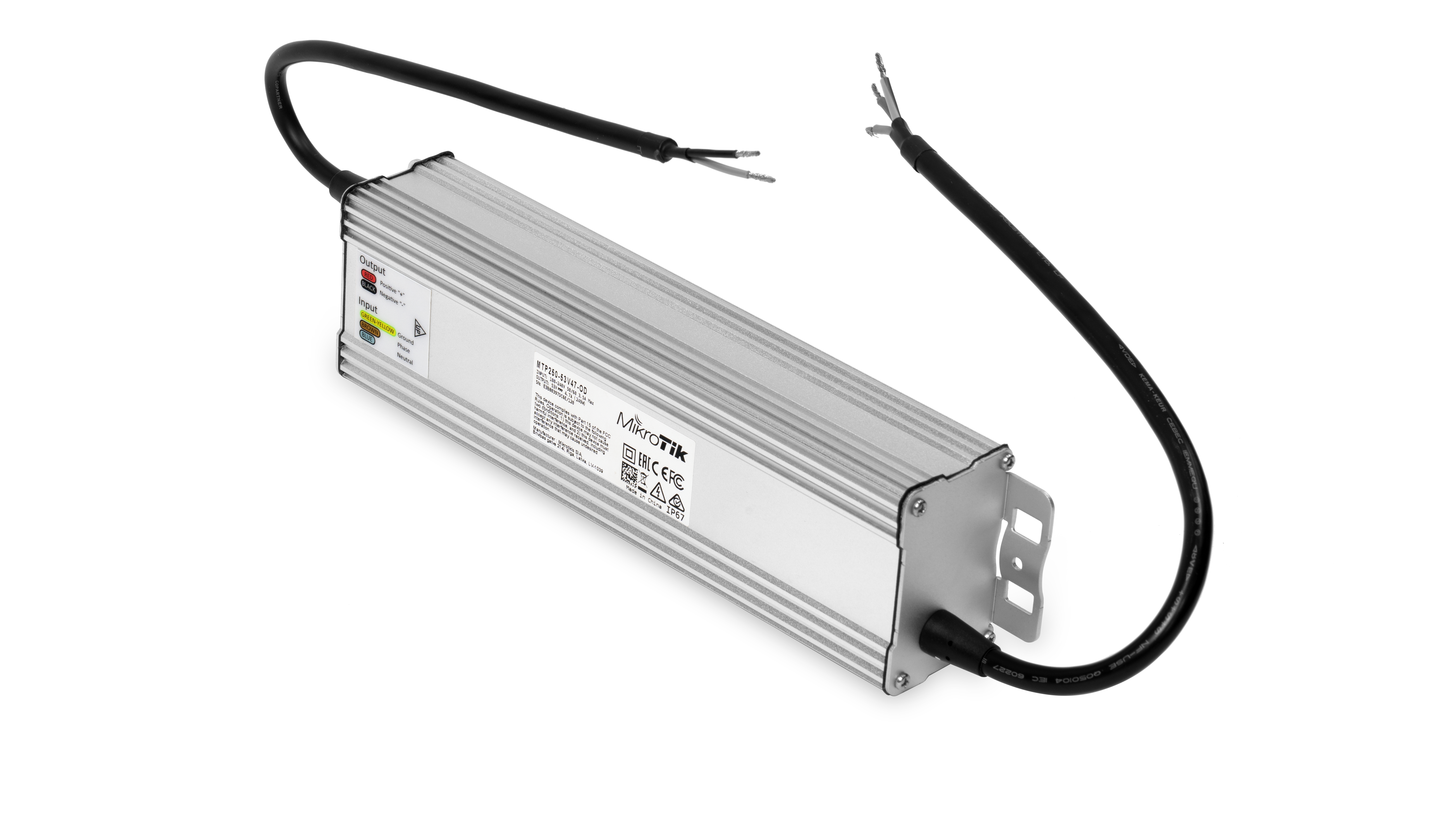 Блок питания MikroTik MTP250-26V94-OD, 26V 250W, серебристый (MTP250-26V94-OD)