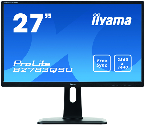 Монитор IIYAMA 27" B2783QSU-B1 black TN+film LED 1ms 16:9 DVI HDMI M/M матовая HAS Pivot 1000:1 350cd 160гр/160гр 1920x1080 D-Sub DisplayPor