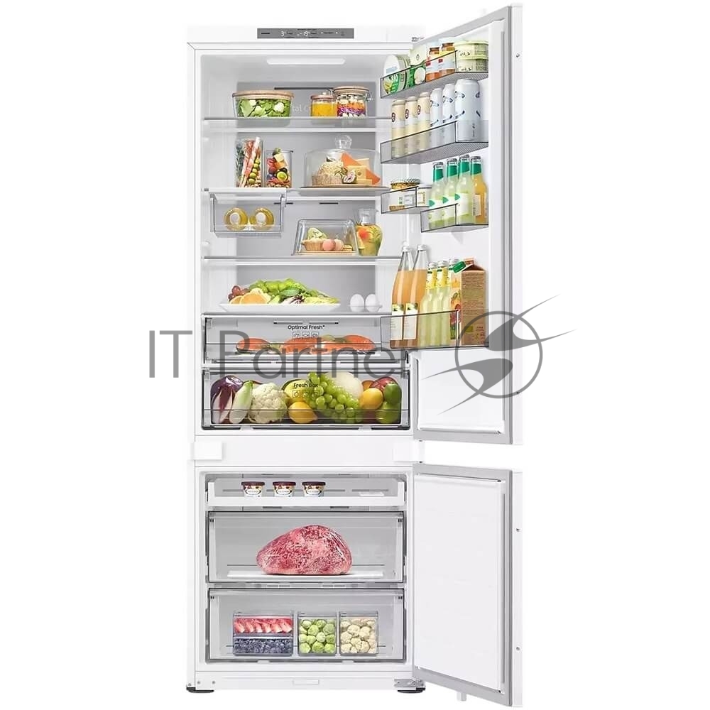 Встраиваемый холодильник Samsung BRB38G705EWW, ВхШхГ 193.5x69x55 см, объем 389 (289+100) л, Twin Cooling, зона свежести, режим "Отпуск", No Frost, Wi-Fi, слайдерное крепление, энергоэффективность E