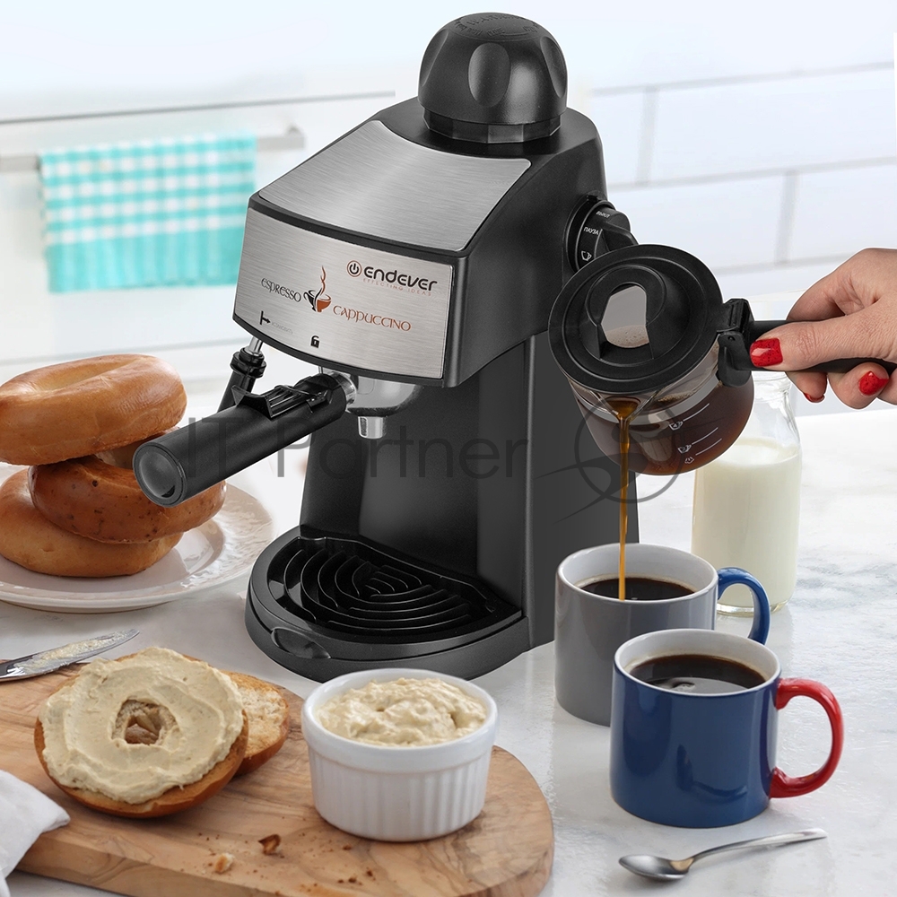 Кофеварка Endever Costa-1050, рожковая, 900 Вт, 5 бар