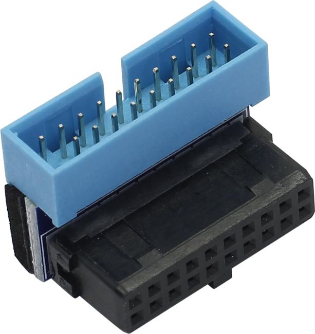Espada <E20mf90B> Переходник с материнской платы 20pin Male to  Female угловой <45533>