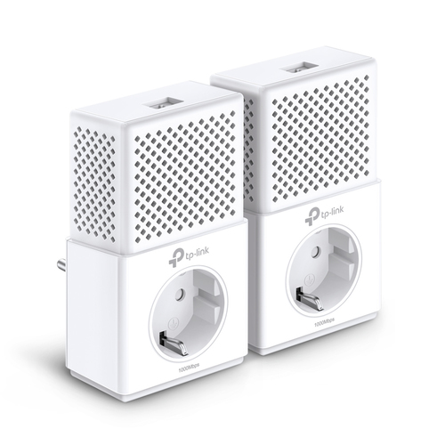 TP-LINK <TL-PA7010P KIT> AV1000  Gigabit Powerline Starter Kit  (2 адаптера,1UTP 1000Mbps,Powerline1000Mbps)