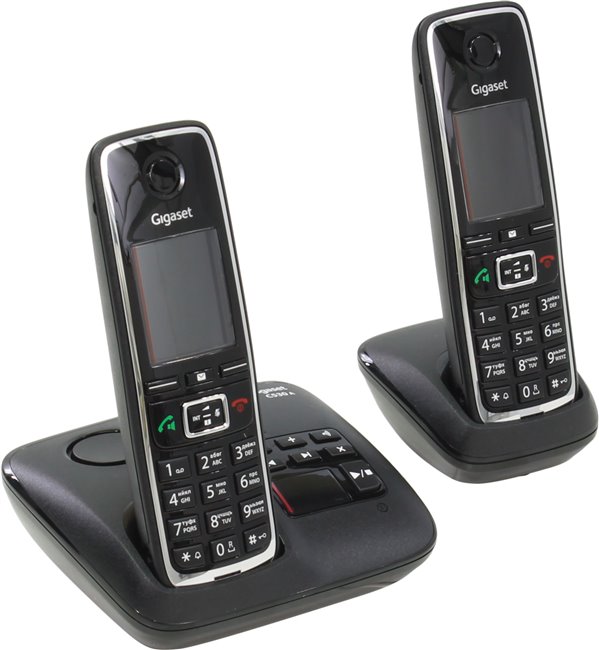 Телефон Gigaset C530A DUO black ( 2 трубки с ЖК диспл., База,Заряд. устр-во) стандарт-DECT автооветчик