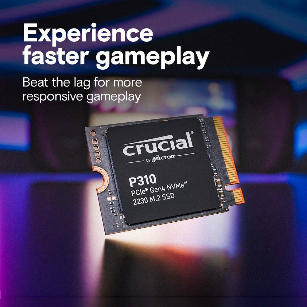 Crucial Твердотельный P310 2TB PCIe Gen4 NVMe 2230 M.2 SSD CT2000P310SSD2