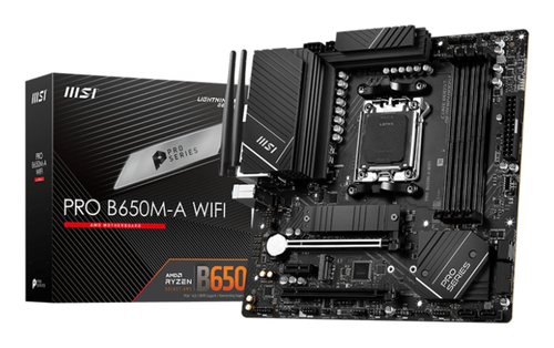 Материнская плата/ MB MSI AMD B650 sAM5, 2xDDR5(128GB), HDMI 2.1/DP, 1xPCIe 4.0x16, 1xPCIe 3.0, 1xLAN (2.5GbE), Wi-Fi, BT, 4xSATA 6Gb/s, 2xM.2, 1xUSB-C, 3xUSB 3.2, 2xUSB 2.0, mATX