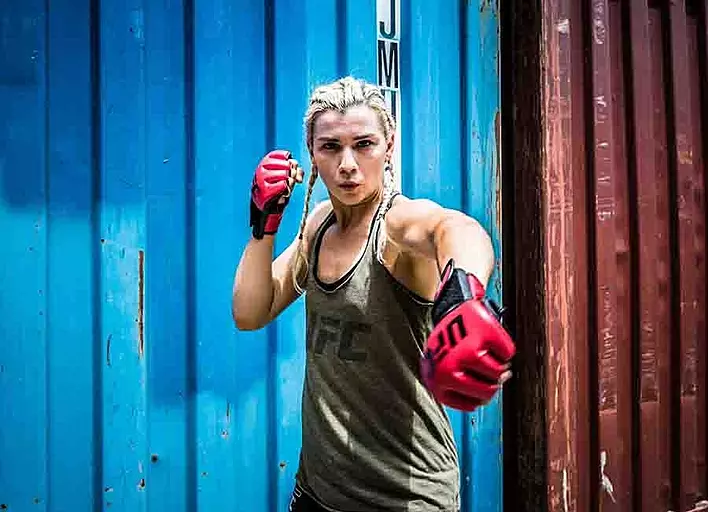 UFC Перчатки MMA для грэпплинга 5 унций красные L/XL
