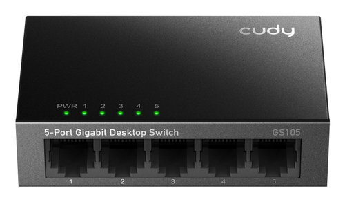 Коммутатор CUDY 5-Port Gigabit Metal Switch 8-Port Gigabit Ethernet Switch, 8 10/100/1000M RJ45 Ports, IGMP Snooping, Loop Detection/Prevention, 802.1p/DSCP QoS, Desktop Metal Case, Power Saving, Plug & Play, Wall-Mount (GS105)