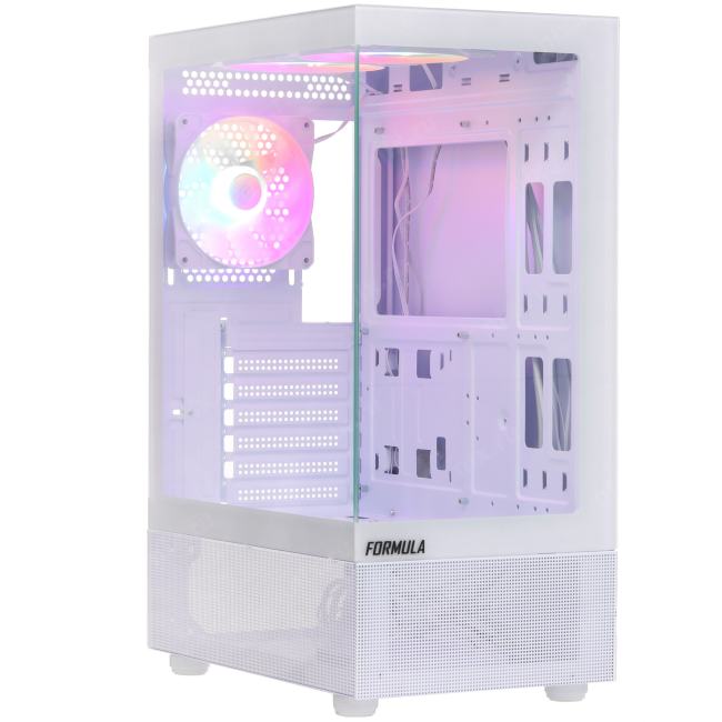 Корпус Formula Crystal Z1 PLUS белый без БП ATX 2x120mm 2xUSB2.0 1xUSB3.0 audio  bott  PSU
