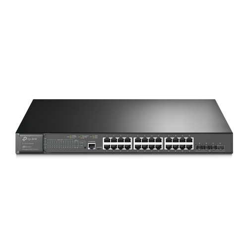 Коммутатор TP-LINK TL-SG3428XMP 24-портовый гигабитный управляемый PoE-коммутатор с 4 SFP+ портами 10 Гбит/с, поддержка PoE 802.3af/at, 1 консольный порт, установка в 19-дюймовую стойку, поддержка функций L2/L2+ (030773)