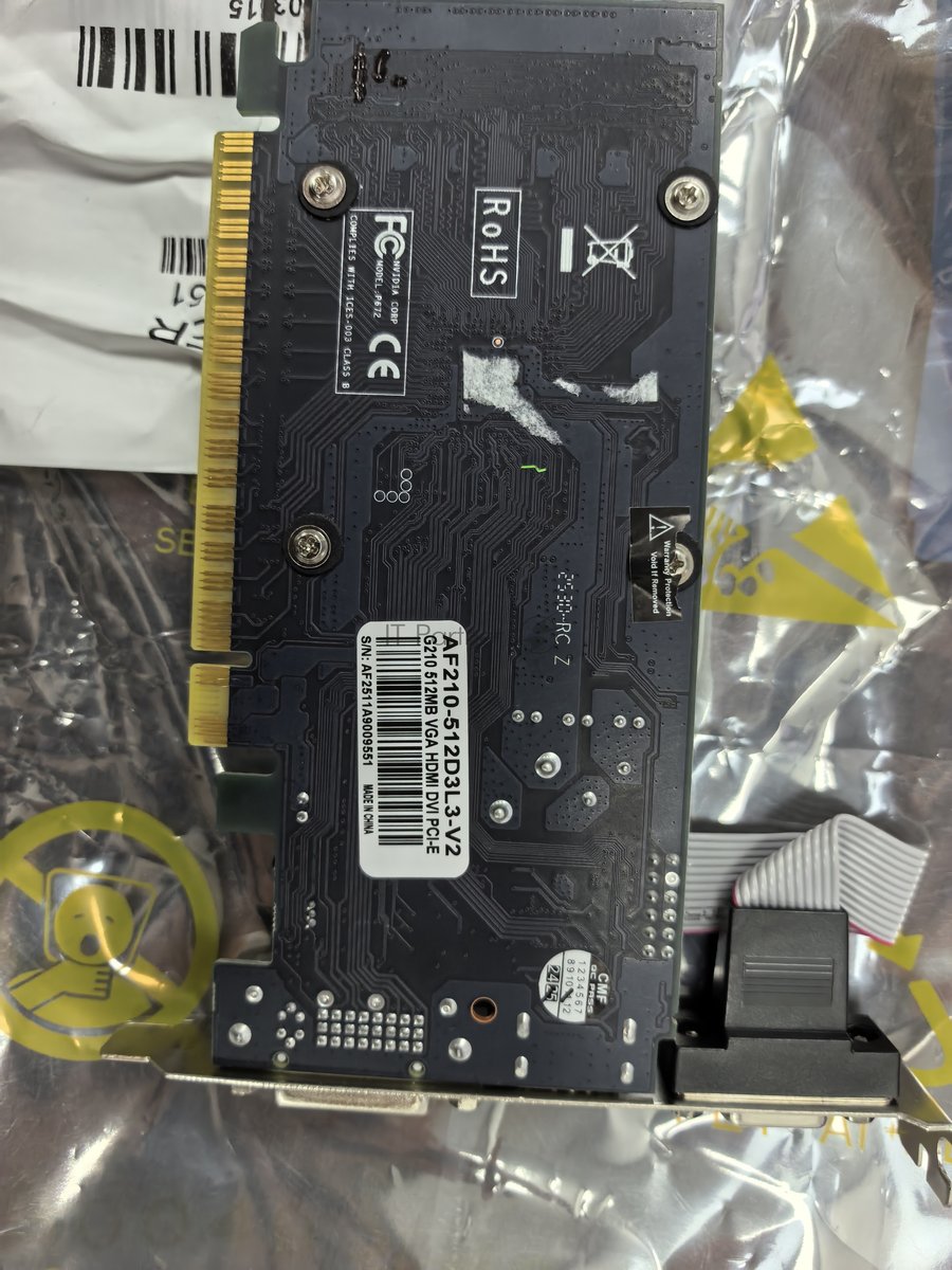 (Из ремонта) Видеокарта AFOX AF210-512D3L3-V2 PCIE16 G210 512MB GDDR3 64bit VGA DVI HDMI RTL
