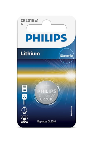 PHILIPS Батарейка CR2016 PHILIPS 2 шт