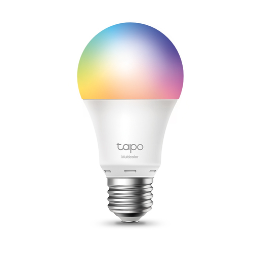 Умная многоцветная Wi‑Fi лампа Tapo Smart WiFi Bulb, A60 size，E27 base, 9.5W, 16 million colors, 2000k-6500k tunable white, 800 lumens brightness and diммable, 802.11b/g/n 2.4G WiFi connection, work with 200-240 V, 50/60 Hz power voltage and frequency, work with Yandex Alice/Goo