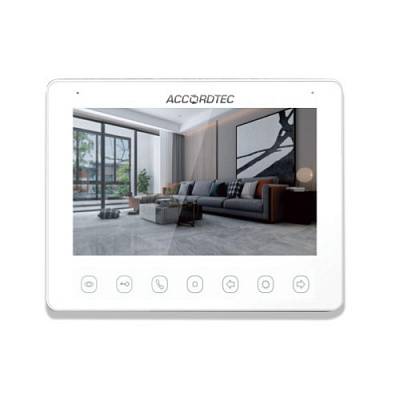Монитор домофона AccordTec AT-VD 100C/SD WH, 10", цветной