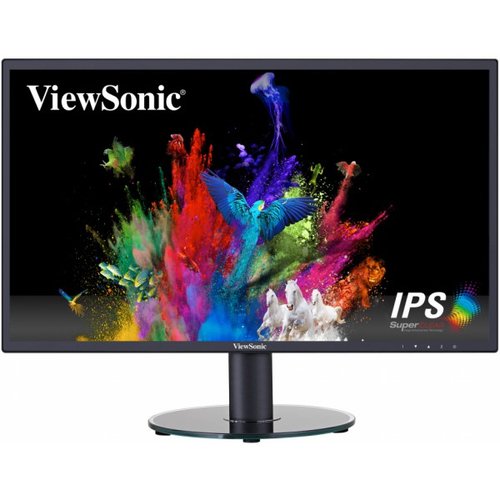 Монитор Viewsonic 23.8" VA2419SH IPS LED, 1920x1080, 5ms, 250cd/m2, 178°/178°,  50Mln:1, D-Sub, HDMI, Headphone Out, Tilt, VESA, Glossy Black