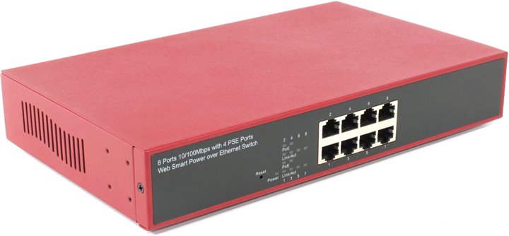 MultiCo (EW-P584IW) Управляемый коммутатор (4UTP 10,100Mbps  +  4UTP 10,100Mbps  PoE)