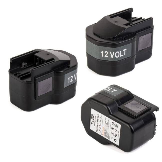 TopON TOP-PTGD-AEG-12-2.1 Аккумулятор для AEG BBS, MILWAUKEE. 12V 2.1Ah (Ni-Cd) PN: B12,  48-11-1900, PBS 3000.