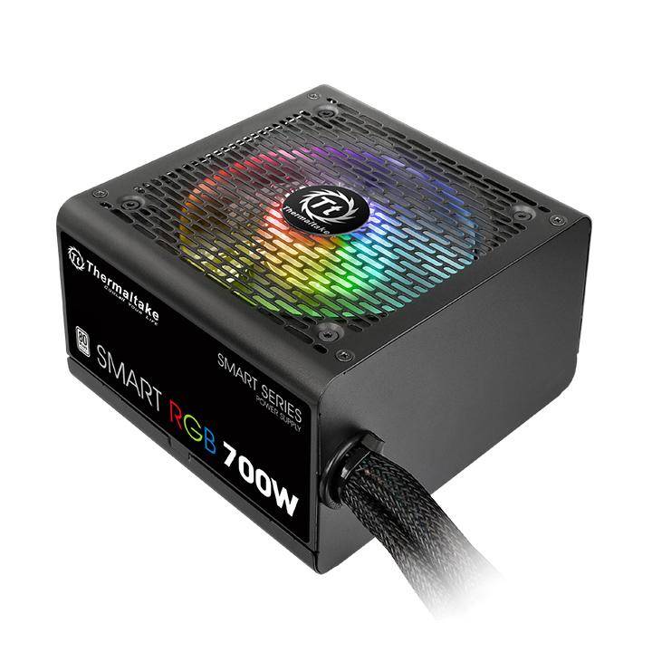 Блок питания ATX 700Вт Thermaltake Smart RGB 700 PS-SPR-0700NHSAWE-1 80+ (20+4pin) APFC 120mm fan 4xSATA RTL