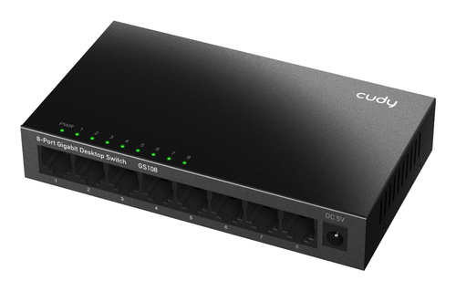 Коммутатор/ 8-Port Gigabit Metal Switch, 8 10/100/1000M RJ45 Ports, IGMP Snooping, Loop Detection/Prevention, 802.1p/DSCP QoS, Desktop Metal Case, Power Saving, Plug & Play