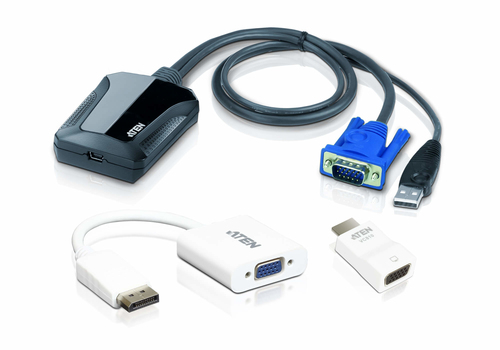 КВМ переключатель ATEN Laptop USB KVM Console Crash Cart AdapterVC925 kit