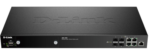 Беспроводной контроллер D-Link DWC-2000 с 4 комбо-портами 100/1000Base-T/SFP, 2 USB-портами и 1 слотом расширения
