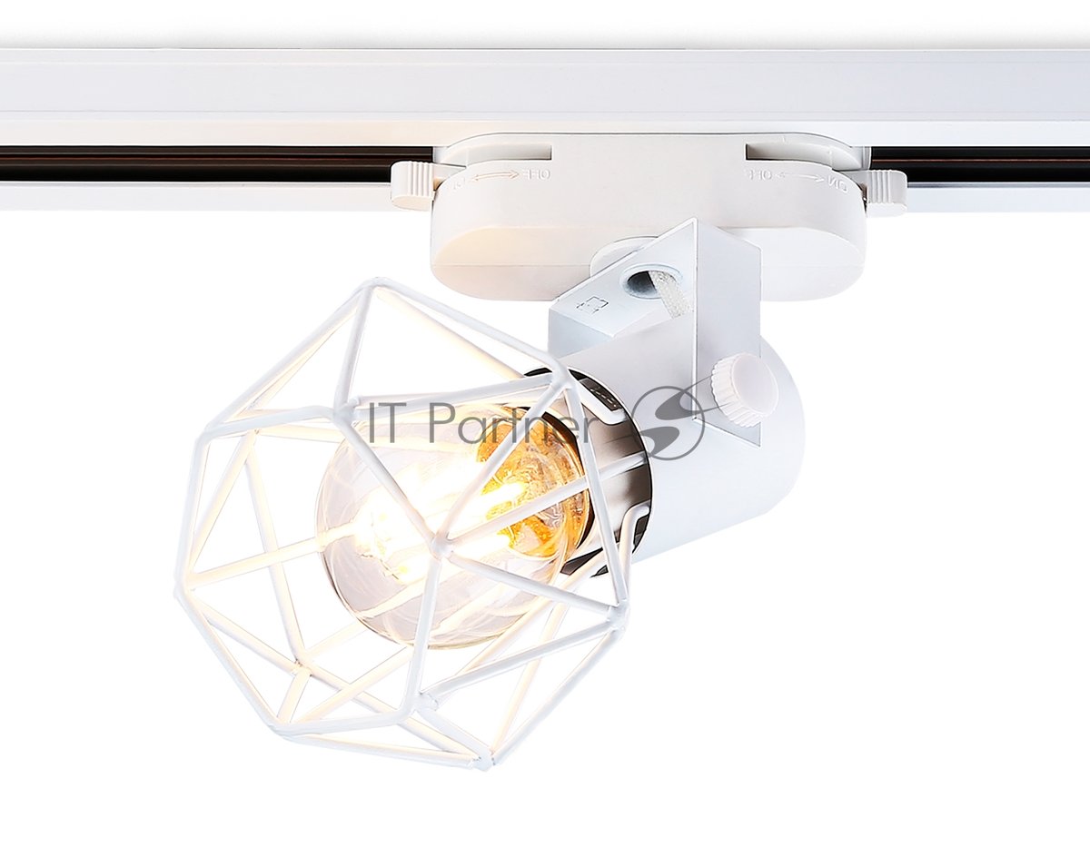 Трековый однофазный светильник Ambrella light GL5001 WH белый E27 max 40W D92x163