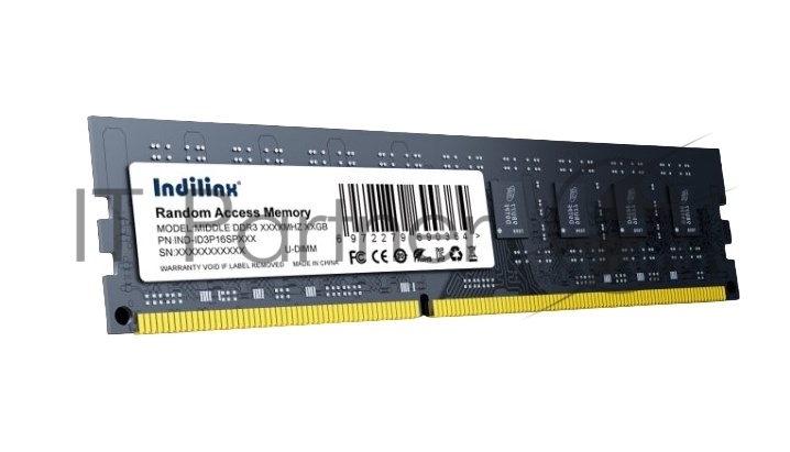 Оперативная память Indilinx DIMM DDR3 8GB PC12800 1600MHz CL11 1.5V (IND-ID3P16SP08X)