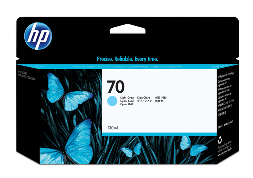 Картридж HP 70 Light Cyan для Designjet Z2100/Z3100/Z3200/Z5200 130-ml ( C9390A )