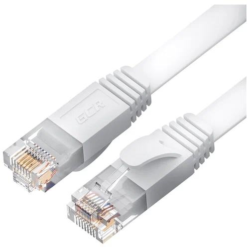Greenconnect <GCR-54623> Patch Cord UTP кат.6  3м, плоский, белый
