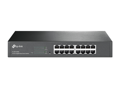 TL-SG1016DE - Коммутатор, TP-Link, TL-SG1016DE, 19-дюймовый стоечный, 16 портов 10/100/1000M RJ45, Настраиваемый(Easy Smart), Корпус металл, 1U
