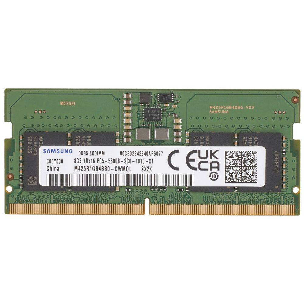 Samsung Модуль памяти 8GB DDR5 5600 SODIMM EOL Laptop Non-ECC, CL46, 1.1V, 1Rx16, Bulk