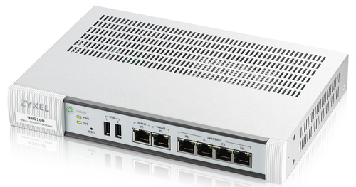 Zyxel NSG100-ZZ0101F Межсетевой экран Zyxel Nebula NSG100 с управлением в облаке, Rack, 2xWAN GE, 4xLAN GE, 2xUSB, IDP,