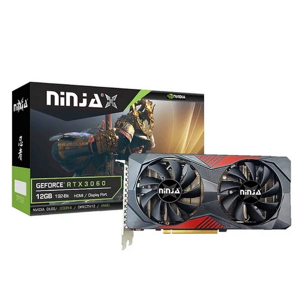 Видеокарта Sinotex GeForce RTX 3060 Ninja, 12 GB GDDR6, 192 bit, 3xDisplayPort, HDMI, GPU 1320 MHz